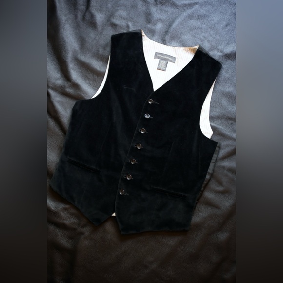 Banana Republic Black Velvet Vest - Picture 2 of 3